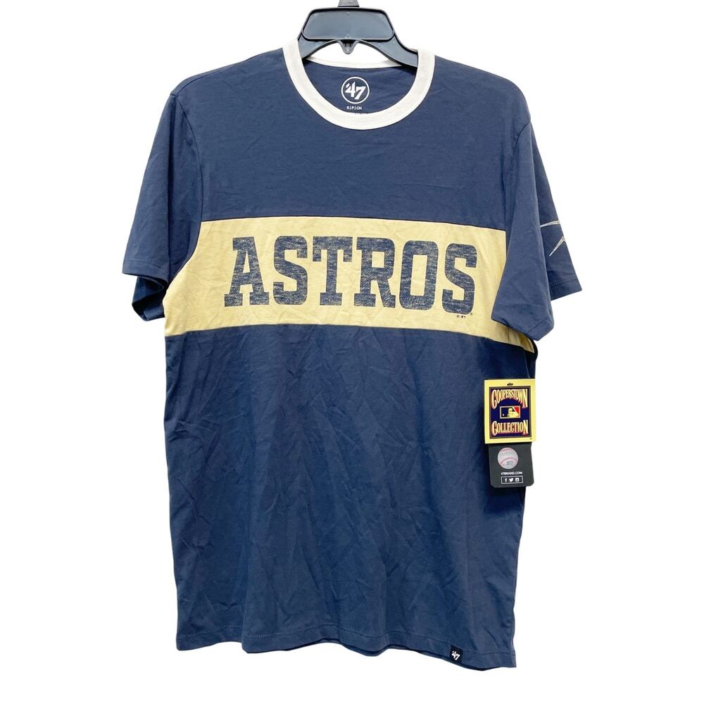 '47 Brand Men's Brand Houston Astros‎ Cooperstown Double Header Parker Shirt M